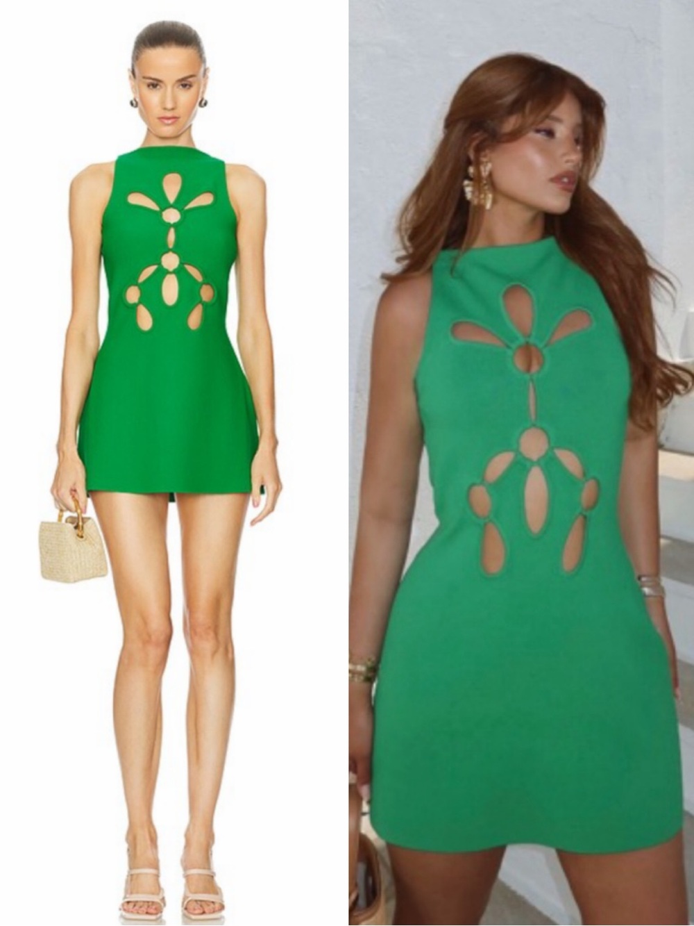 Cult Gaia Franco Mini Dress Malachite Green Size Small